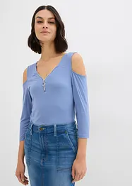 T-shirt en viscose découpé sur les épaules, bonprix