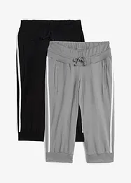 Jogginghose aus Baumwolle (2er Pack), Capri-Länge, bonprix