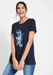 T-Shirt mit Seepferdchen Druck aus Bio-Baumwolle, bonprix