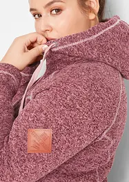 Long-Fleecejacke mit Kapuze, bonprix