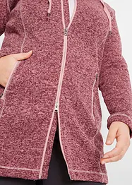 Long-Fleecejacke mit Kapuze, bonprix
