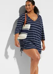 T-shirt long de plage à capuche en viscose, bonprix