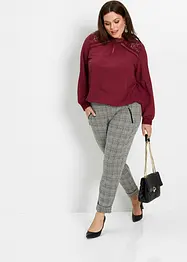 Joli pantalon taille extensible à carreaux Prince de Galles, bonprix