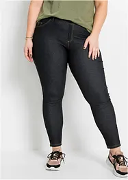 Legging aspect jean avec base zippée, bonprix