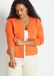 Bouclé Strickjacke, bonprix