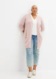 Gilet long en maille duveteux, bonprix
