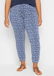 Pantalon doux en jersey viscose extensible avec imprimé, bonprix