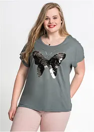 T-shirt à sequins, bonprix
