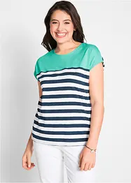 T-shirt en fil flammé, manches courtes, bonprix