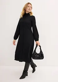 Midikleid aus strukturiertem Crépe, bonprix