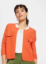 Gilet en maille bouclette façon tweed, bonprix