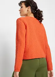 Gilet en maille bouclette façon tweed, bonprix