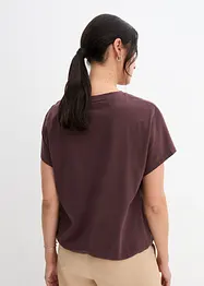 Shirt mit Bindedetail am Saum aus Baumwolle-Viskose-Mix, bonprix