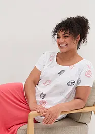 Bedrucktes Shirt mit Rundhalsausschnitt aus Bio-Baumwolle, bonprix