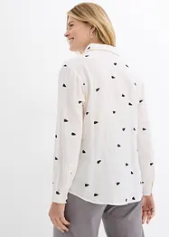 Musselin-Bluse mit Herzen, bonprix