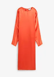 Midikleid mit Fledermausärmeln aus fließendem Satin, bonprix