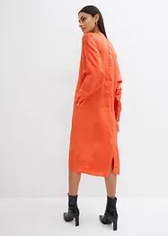 Midikleid mit Fledermausärmeln aus fließendem Satin, bonprix
