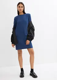 Minikleid mit Schulterpolstern aus Viskose-Mix, bonprix