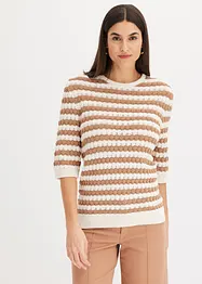 Strickshirt, halbarm, bonprix