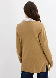 Strickjacke aus reiner Baumwoll-Slub Qualität, bonprix
