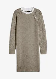 Robe en maille rehaussée de boutons décoratifs, bonprix