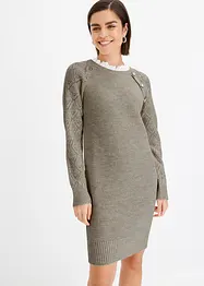Robe en maille rehaussée de boutons décoratifs, bonprix