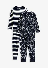 Pyjama mit Bio-Baumwolle (4-tlg. Set), bonprix