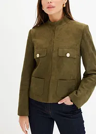 Kurze Velourlederimitat-Jacke, bonprix