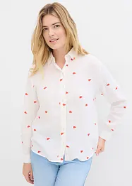 Musselin-Bluse mit Herzen, bonprix