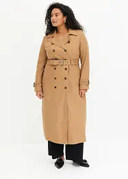 Trench-coat long ceinturé à la taille, bonprix