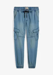 Jean jogger droit avec poches cargo, Regular, bonprix