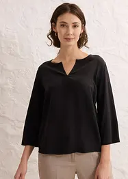 Blouse avec empiècement tissé, bonprix