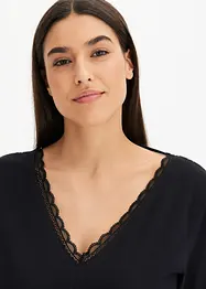 Chemise de nuit à dos en dentelle, bonprix