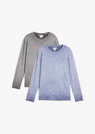 Langarmshirt aus Bio-Baumwolle (2er Pack), bonprix