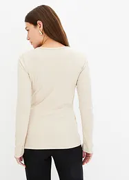 Rippshirt in Wickeloptik, bonprix