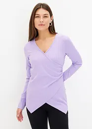 Rippshirt in Wickeloptik, bonprix