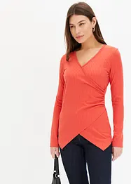 T-shirt côtelé, style portefeuille, bonprix