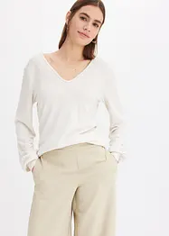 Kuschel-Fleeceshirt mit Perlen, bonprix