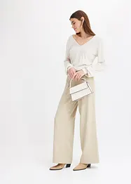 Kuschel-Fleeceshirt mit Perlen, bonprix