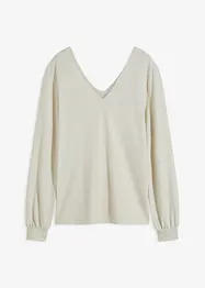 Kuschel-Fleeceshirt mit Perlen, bonprix