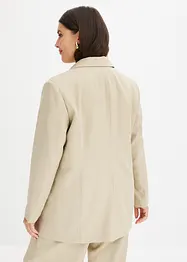 Blazer in Leinenoptik mit gestreiftem Futter, bonprix