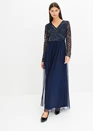 Robe longue à broderie de sequins, bonprix