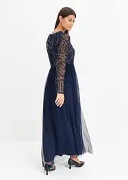 Robe longue à broderie de sequins, bonprix