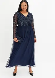 Robe longue à broderie de sequins, bonprix