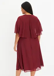 Robe midi en crêpe fin avec strass, bonprix