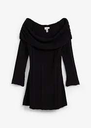 Robe en maille à encolure Bardot, bonprix