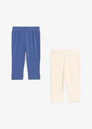Baby Leggings, Rippe (2er Pack) mit Bio Baumwolle, bonprix