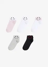 Kurzsocken mit Bio-Baumwolle (5er Pack), bonprix