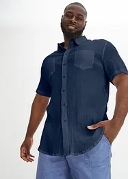 Chemise manches courtes 100% coton, aspect froissé, bonprix