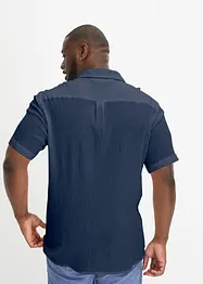 Chemise manches courtes 100% coton, aspect froissé, bonprix
